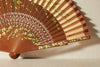 Handfächer Nora in der Farbe Braun im Angebot bei Hitzewelle dem Online Fächerstore